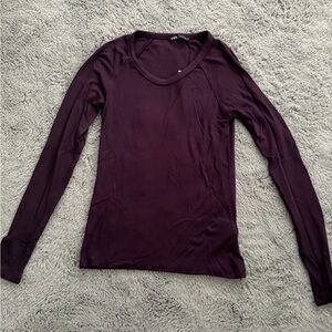 Zara Deep Purple Long Sleeve Tee